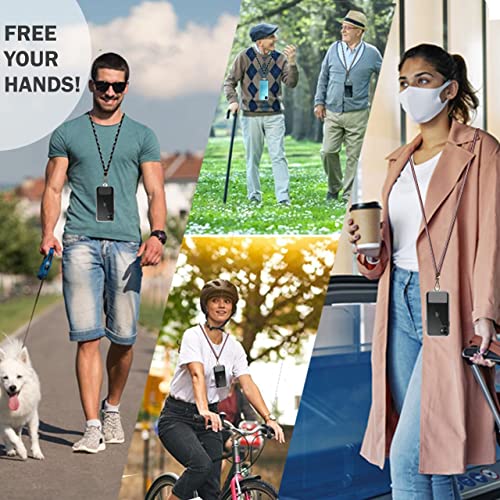Image of MELLO Mobile Lanyard, Universal Cell Phone Lanyard with Adjustable Neck Strap, Phone Tether Safety Strap Compatible with Most Smartphones, Black