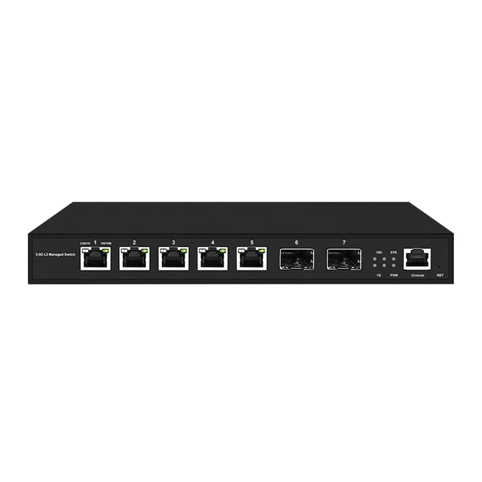 OSHZIKJII L3 Managed 5 * 1G/2.5G/ Port Switch With 2 * 10G