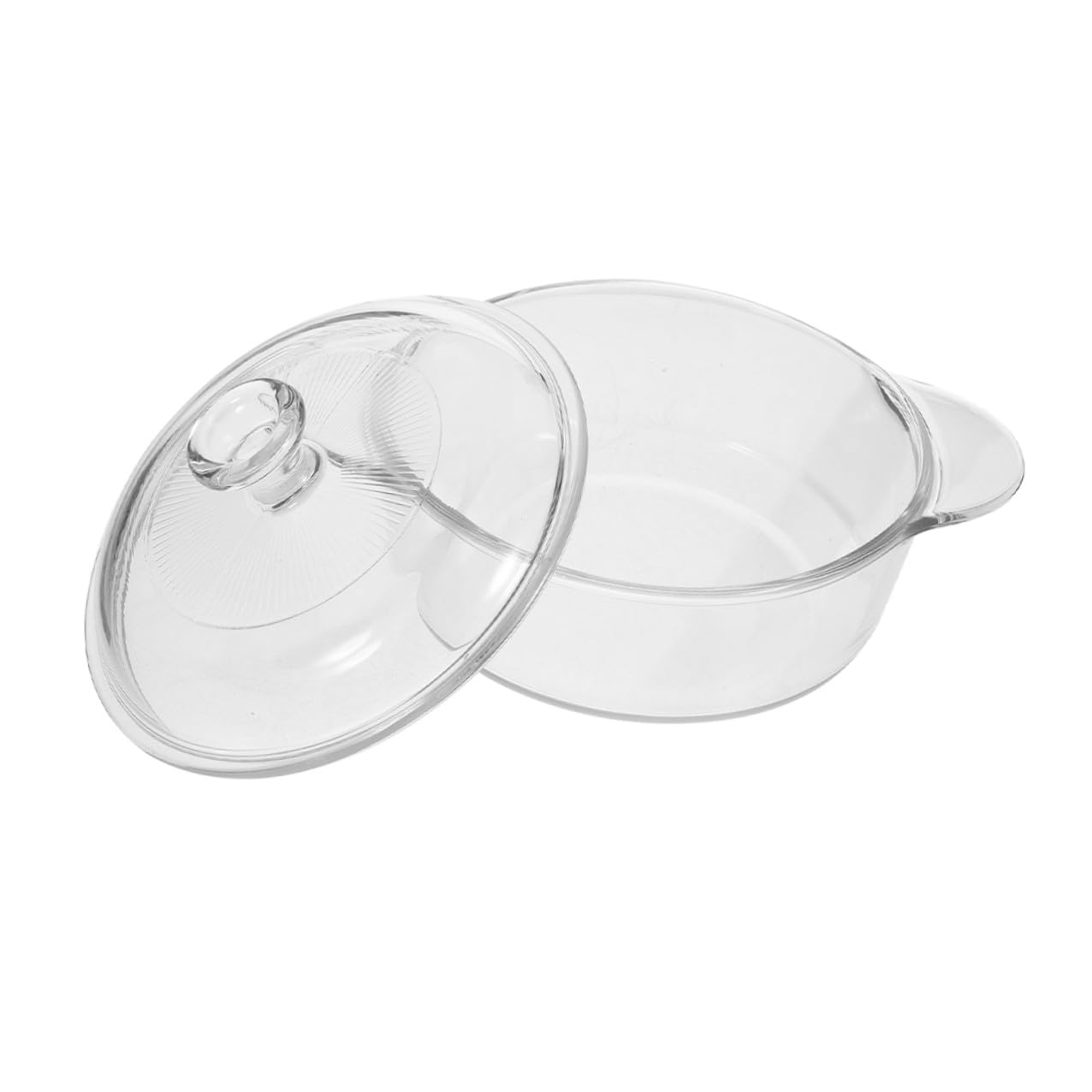 Bol de Vidrio Resistente Tapa Hermética para Servir Ensaladas y Postres, Adecuado para Uso Doméstico y Fiestas, Transparente y Reutilizable