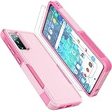 Tekcoo Case for Samsung Galaxy S20 FE Fan Edition 5G | 4G | 2022 | 2020 | 2 x Tempered Glass Screen Protector | Non Slip Bumper [Military Grade Drop Tested] Dual Layer Shockproof Cover - Rose Gold