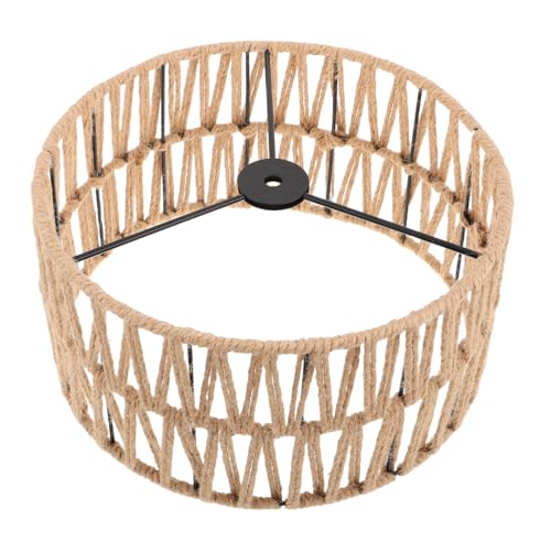 Abat-jour suspendu en corde au tressage artisanal style rustique chic