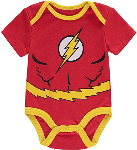 Happy Threads DC Comics Boys' Justice League 3 Pack Bodysuits Superman Batman The Flash4