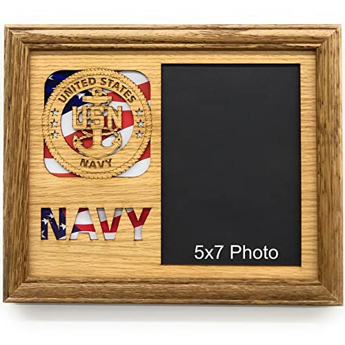 US Navy Picture Frame (8x10 frame Layout C [holds 5x7 photo