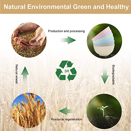 Wheat Straw Bowls Set 60 Oz Unbreakable Large Cereal Bowls Set Of 6 Microwave And Dishwasher Safe Bowls Big Bowls For Eating Bpa Free Eco Friendly Soup Bowl For Serving Oatmeal And Salad Etc… #TOP3