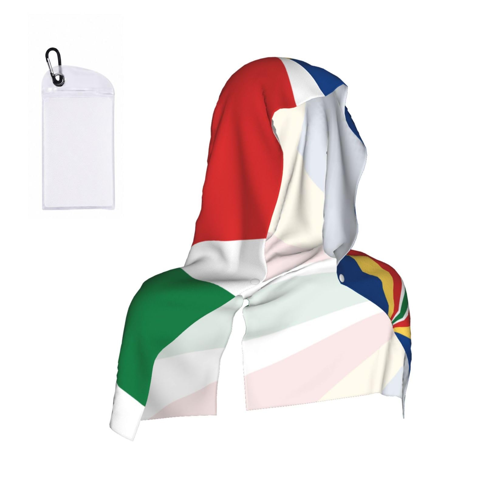 CNTDBU Flag of Seychelles Cooling Towel Hooded-Instant Chill Neck Cover for Sports, UV Cooling Rag for Running Gym