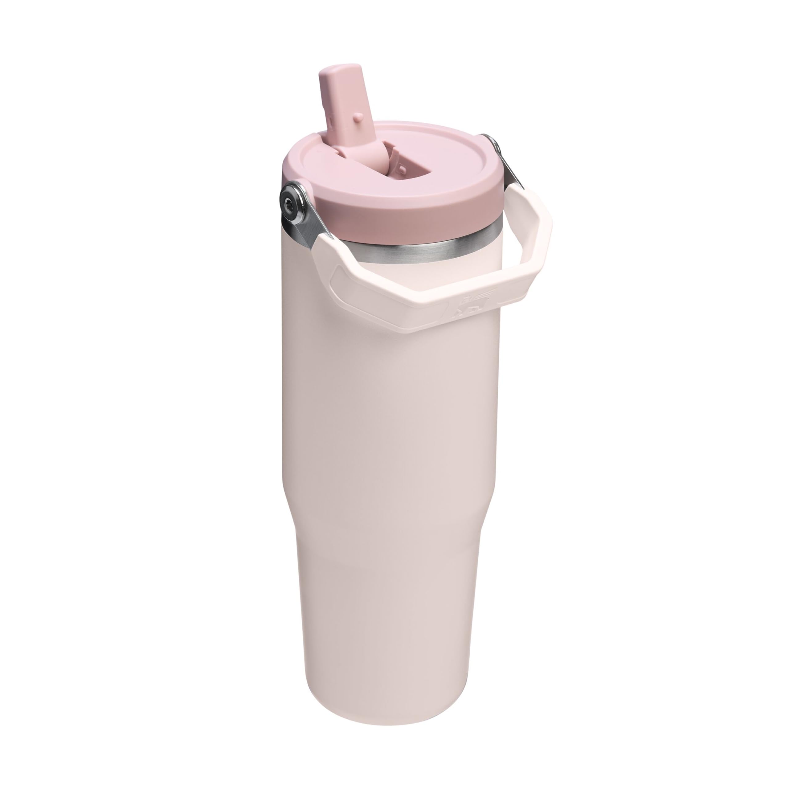 Stanley Flip Straw Tumbler 1.0 Gourde Avec Paille 0.89L - Froid Pendant 12 Heures - Gourde Isotherme - Sans BPA - Thermos Facile à Transporter - Va au Lave-Vaisselle - Rose Quartz
