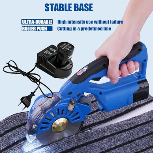 Electric Fabric Rotary Cutter, Adjustable Speed, 100/110/125mm Thickness, Perfect for Multi-Layer Fabric & Leather, Efficient Cutting Machine, Ideal Sewing Tool