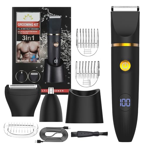 Afeitadora eléctrica recargable para hombres y mujeres, cuerpo, cara, nariz, aseo del cabello con cabezales flexibles, cortador eléctrico combinado para hombres y mujeres