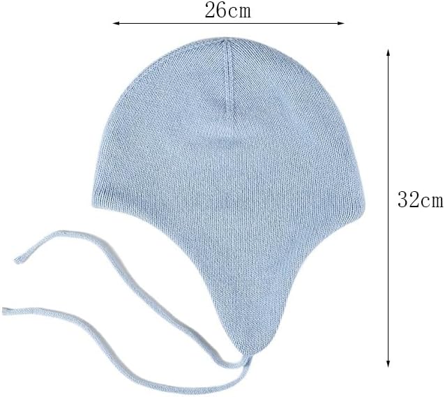 Student Wool Knitted Hat Ear Protection Warm Strap Woolen Hats