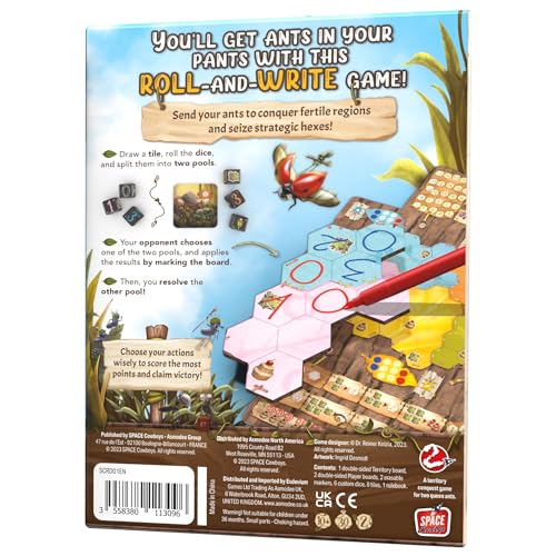 Image of Marabunta Board Game - A Strategy Game of Ant Colony Domination! Fun Family Game for Kids & Adults, Ages 10+, 2 Players, 30 Minute Playtime, Made by Space Cowboys