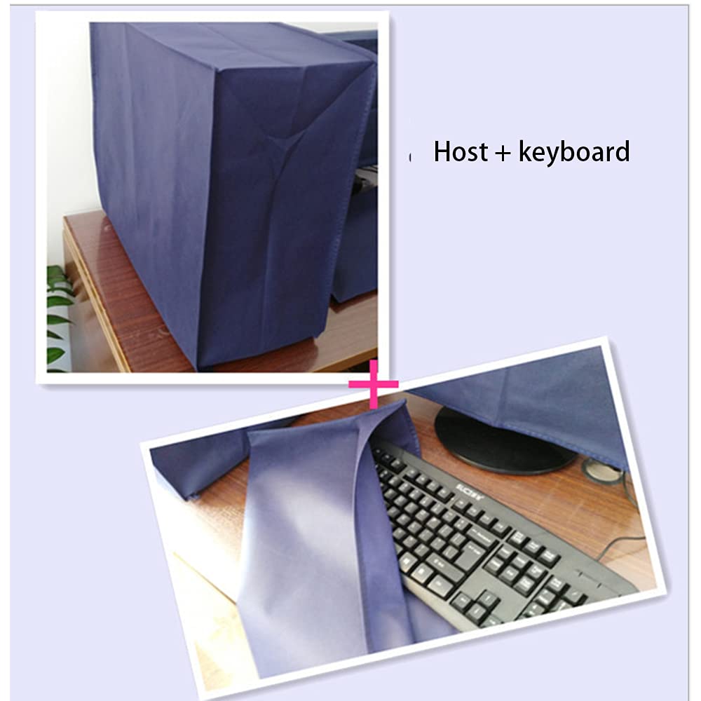 Set 3 pezzi copertura antipolvere per CPU，Coperchio antipolvere per computer per PC desktop Protezione per torre CPU,Monitor + tastiera + Custodia per computer antipolvere (17 pollici)
