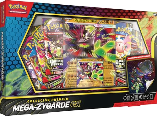 Pokémon: Colección prémium Mega-Zygarde ex (1 Carta de promoción, 1 Carta de Gran tamaño con Efecto 3D, 1 Pegatina Especial y 8 Sobres de Mejora)