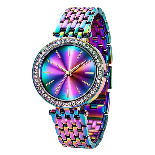 Image of Bisley 36MM Watch for Women Metal Bands Easy Too Read Dial Fashion Waterproof Analog Watch, Multicolor, casual