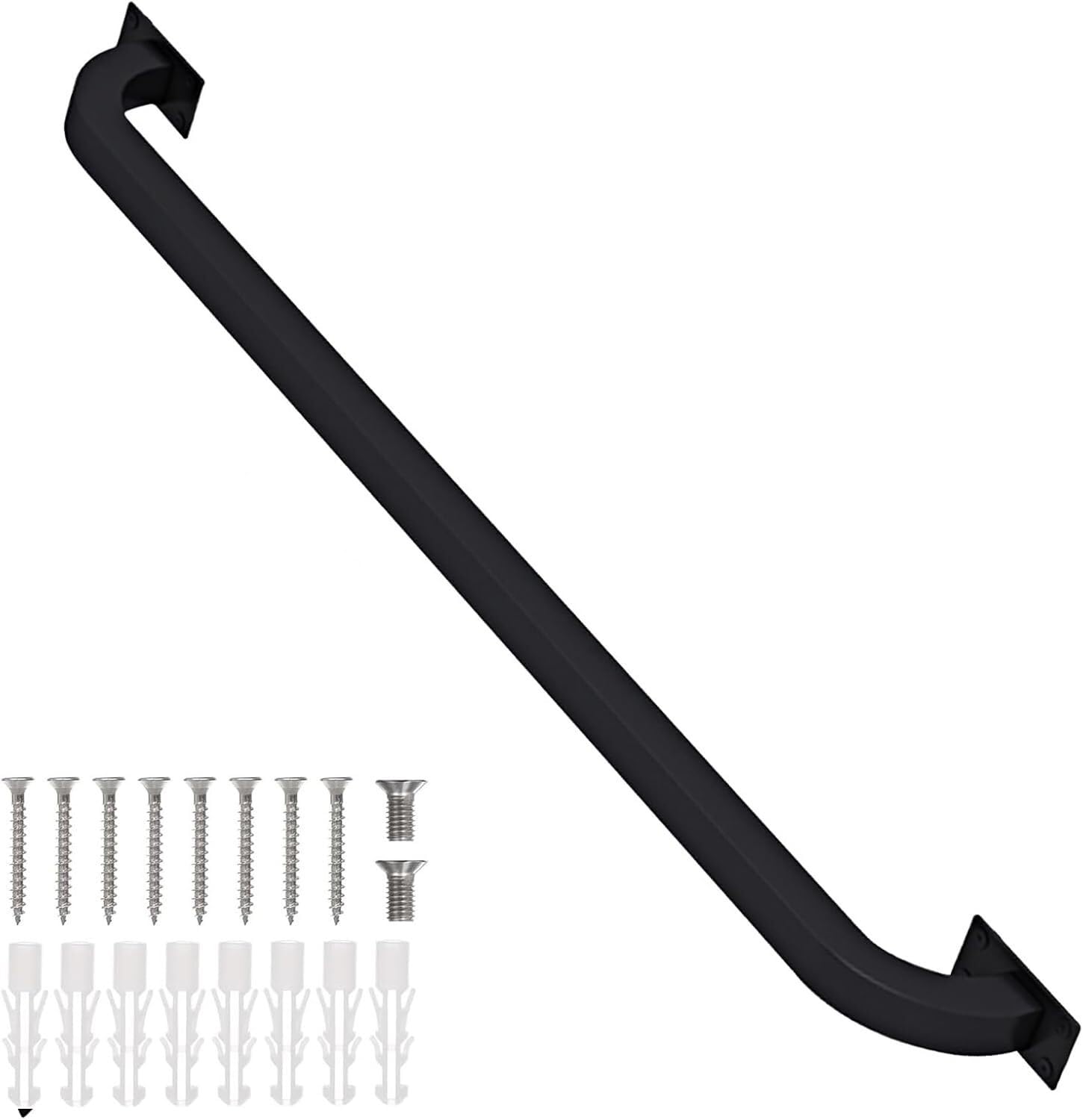 Rampe d'escalier noire intérieure extérieure fer forgé 150cm