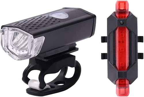 Bike Light Set USB Rechargeable Waterproof LED Bike Headlight Safety Tail Light 2PCS Headlights
