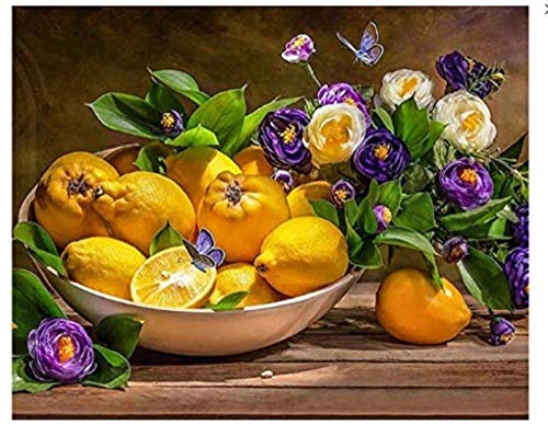 QHZCJ Dipingere con i Numeri Arance Gialle