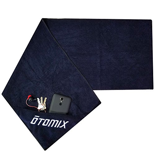 Otomix Premium Gym, Fitness & Sports Microfiber Towel with Zipper Pocket