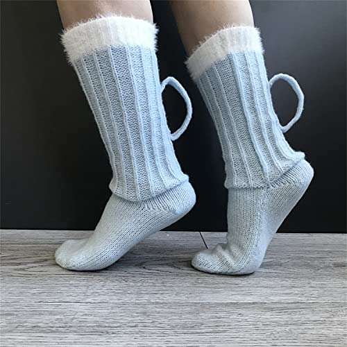 Gtyatypa Biersokken, Nieuwigheid Sokken voor Heren Kerstsokken, Warme Winter Sokken Grappige Sokken, Kniehoge Sokken Sokken voor Een Bierliefhebber, Enkel Lounge Katoenen Sokken (Blauw), Blauw, One Size - Afbeelding 3