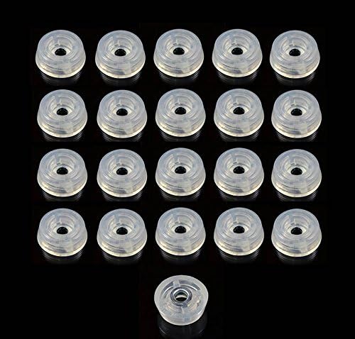 Sponsored Ad - 20 Clear Medium Round Rubber Feet - .312 H X .875 D - Made in USA - Food Safe, Cutting Boards, Electronics, Crafts, Woodworking…