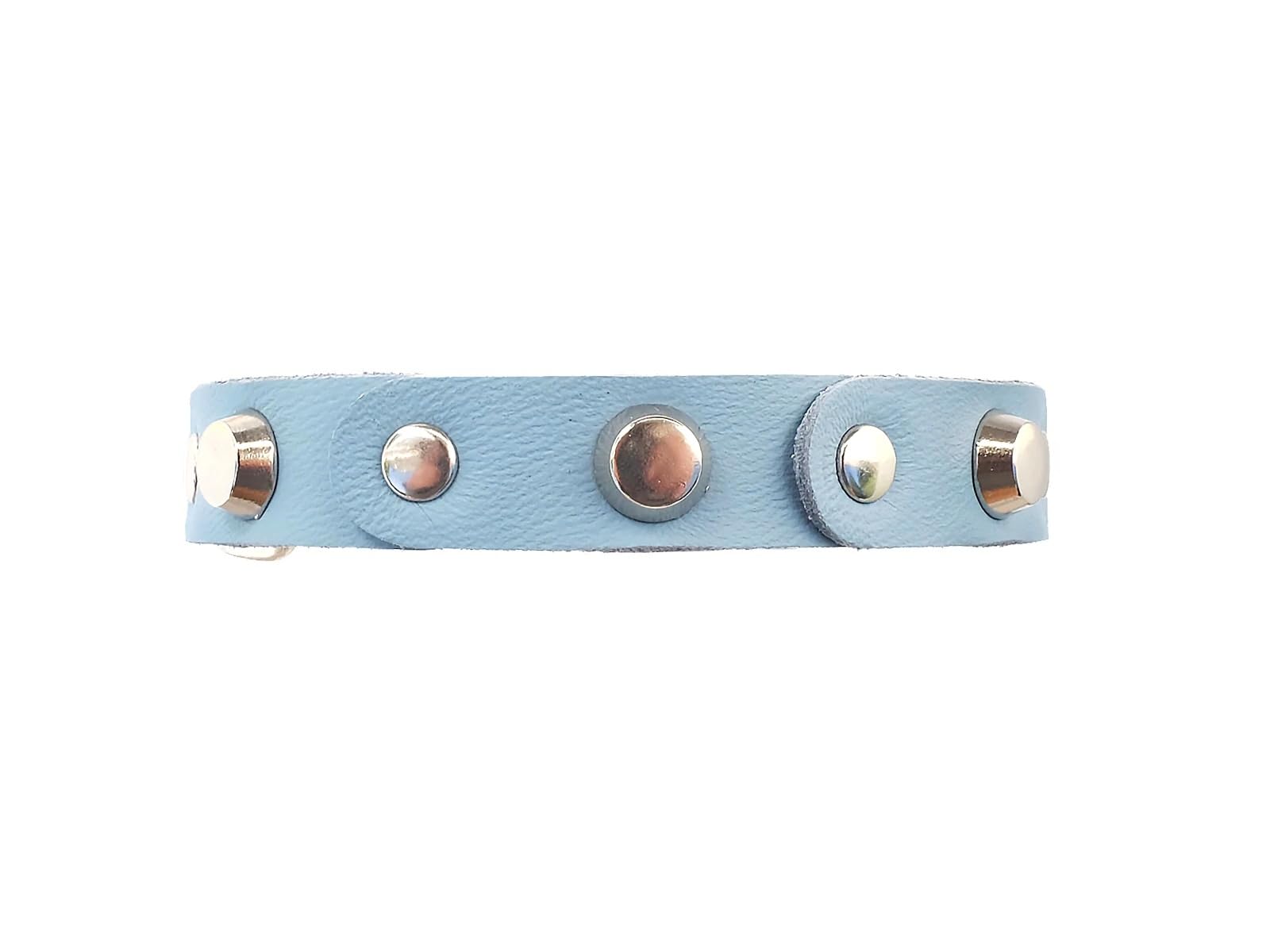 Superpipapo Luxe Kattenhalsband van Leer - Comfortabel en Veilig Handgemaakt Design van Hoge Kwaliteit - Schattig Violet Paars Roze op Mooi Zwart Leer met Moderne Fancy Spikes