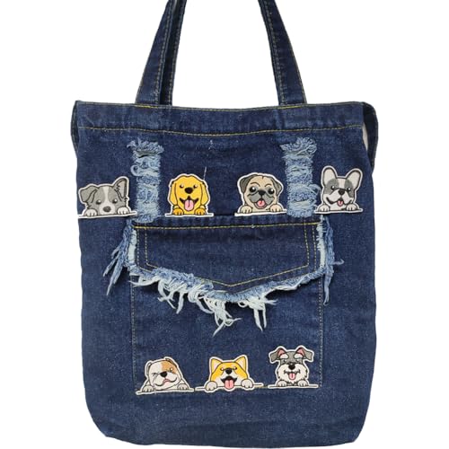 Image of Farm4Far Women Denim Bow-tie Tote Shoulder Sling Hand Bags