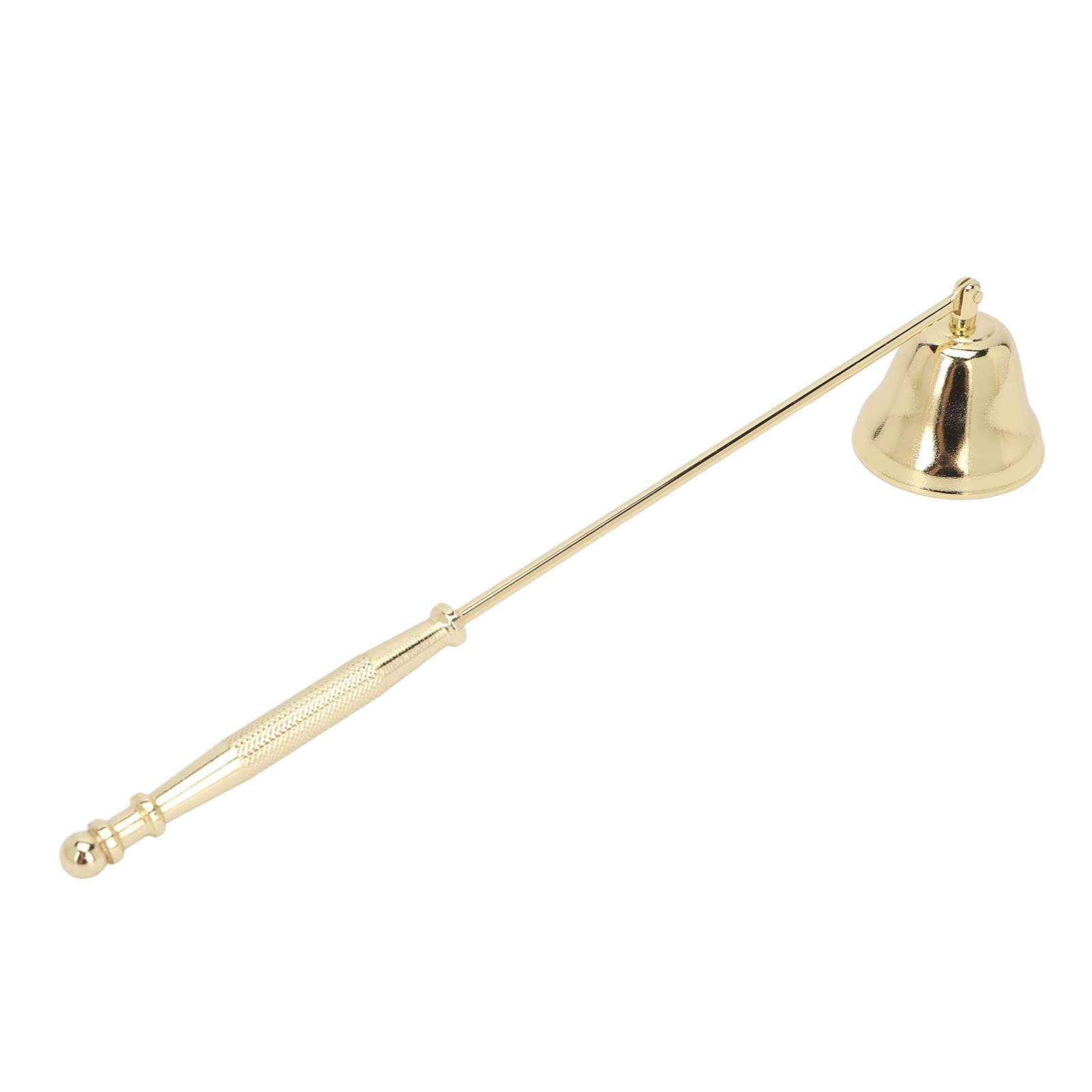 Yuecoom Golden Iron Plating Candle Snuffer Bell Shaped Long Handle Extinguisher Stopper 3pcs