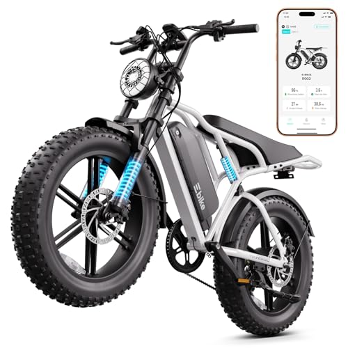 Image of TS TST GRP LLC Electric Bike for Adults with 48V 15Ah Removable Battery | 1500W Peak Motor Ebike, 20 inch x 4.0 inch Fat Tire E Bike, Dual Suspension & Disc Brakes, LCD & APP Control, for Commuting Off-Road
