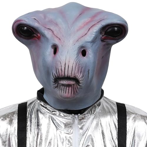 SANZHIGUO Alien Mask Latex Full Head Masks Adult Halloween Cosplay Costume Party Prop