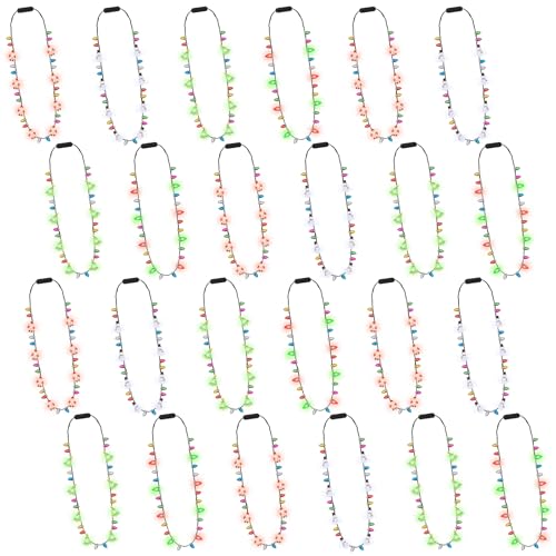 Colliers de Noël lumineux lot de 24 ampoules Père Noël
