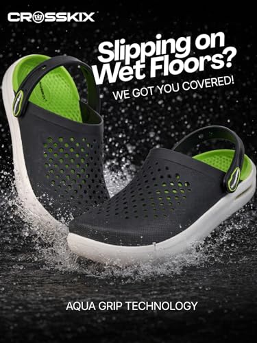 Image of Crosskix AeroComfort 2.0 Men's Lightweight Sport Clogs - Breathable EVA Slip-On Water Shoes with Arch Support and Adjustable Heel Strap