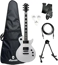 Kit Guitarra Tagima Almach LesPaul White + Capa + Acessórios