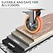 5 inch Casters Wheels, Heavy Duty Casters Set of 4 Load 2400lbs with Brake, Locking Swivel Plate Caster, Industrial Castor Wheels for Carts,Furniture and Workbench(Free Screws and Spanner)