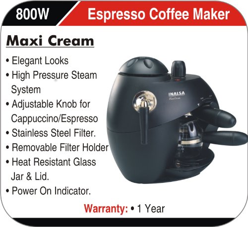 Buy Inalsa Maxi Cream 800-Watt Espresso 