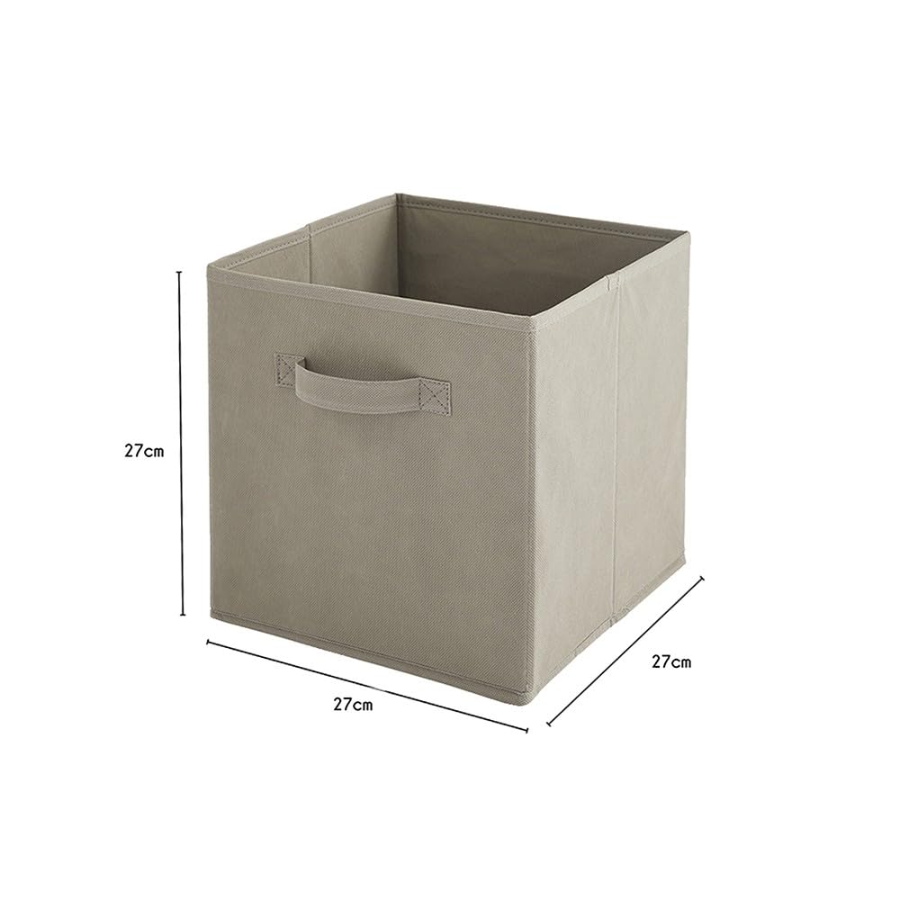 Box and beyond - Juego de 12 bandejas de almacenamiento plegables (27 x 27 x 27 cm, 12 cestas, color gris