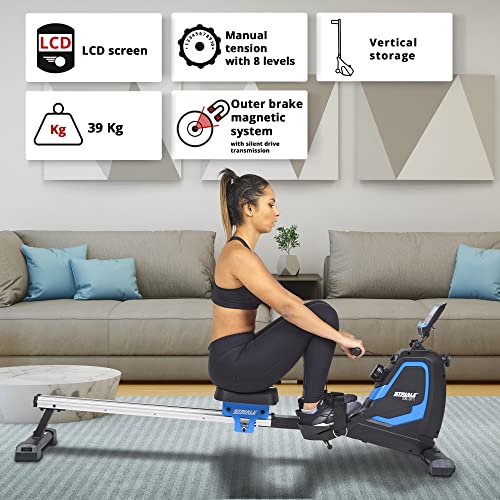 CARE FITNESS Rudergerät für Zuhause SR-911 mit Magnetbremssystem Klappbar - LCD-Display mit 6 Funktionen - 8… – Bild 3