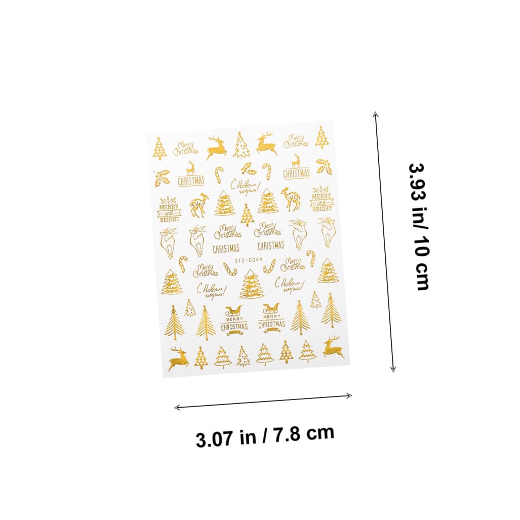 Healvian 27fogli Nail Art Stickers Adesivi Autoadesivi Per Unghie Con Design Natalizio Decorazioni Per Manicure Facile Da Usare e Sicuro Per Tutti Tipi Di Unghie