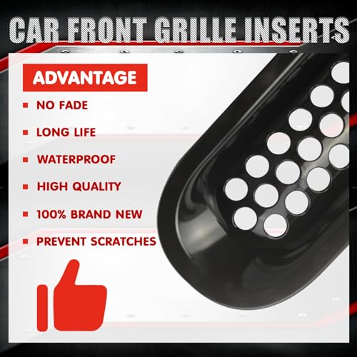 Image of Front Grill Mesh Insert Grille Guard Gloss Black Fits for Jeep Wrangler JK JKU Sport Freedom Unlimited Sahara Rubicon 2007-2017 Front Insert Grille Clip-In