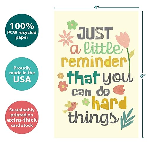 Image of Tree-Free Greetings - All Occasion Cards - Artful Designs - 12 Cards + White Envelopes - Made in USA - 100% Recycled Paper - 4 inchx6 inch - Little Reminder (FS60004)