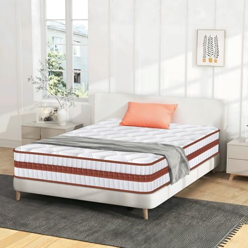 Colchón 90x190 Muelles Ensacados, Colchón Viscoelástico, Altura 26 cm, Certificado Oeko-Tex, 9 Zonas Ergonómico, Firmeza Media H3, Transpirable, Hipoalergénico, Antiácaros, Entrega en Caja Compacta