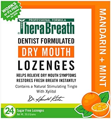 Therabreath Dry Mouth Lozenges Mandarin Mint Flavor 24 Lozenges Amazon Sg Health Household Personal Care
