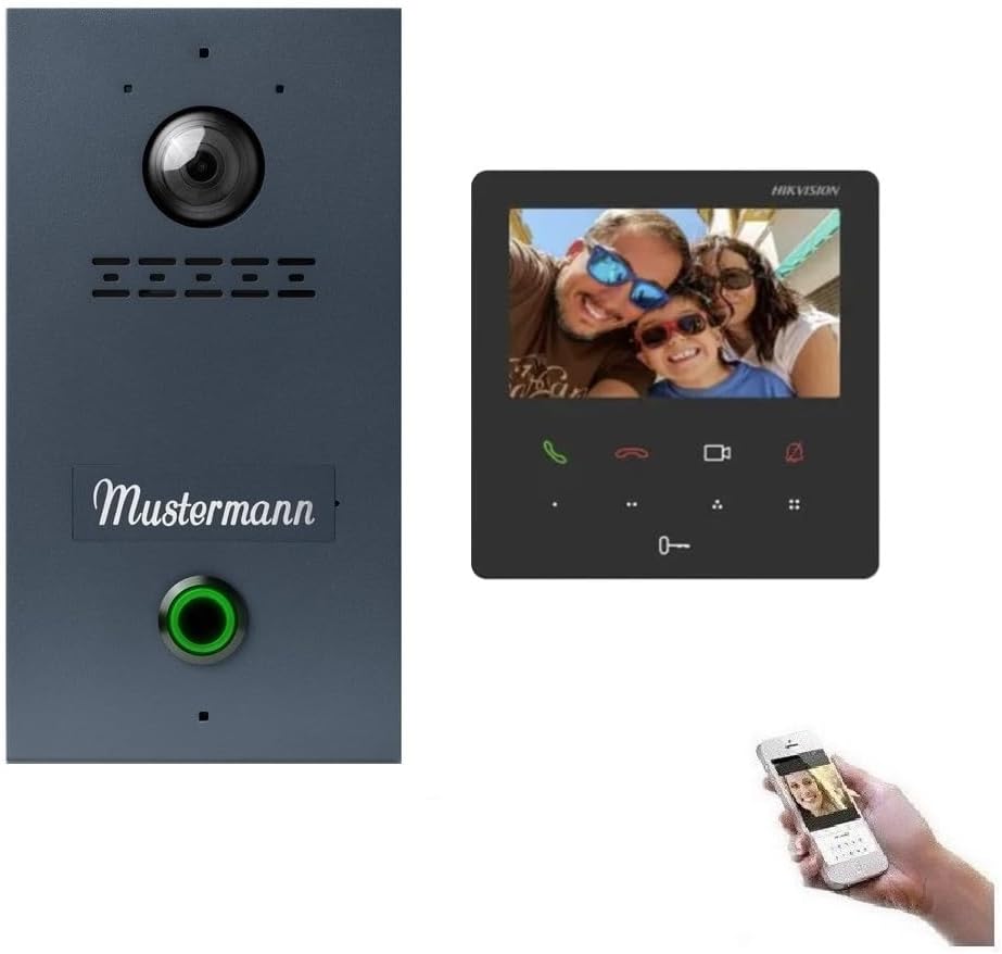 Mathfel LAN IP Video Türsprechanlage mit guter Preis-Leistung 1 Mathfel LAN IP Video Türsprechanlage - IP Videosprechanlage im Set mit Monitor