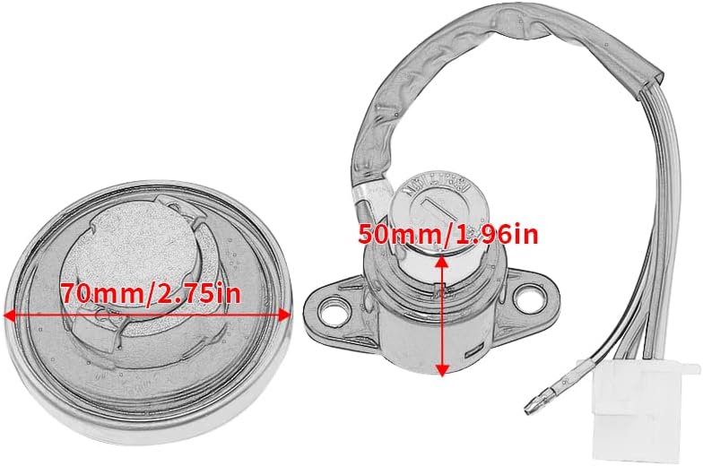Ignition Switch Fuel Gas Cap Seat Lock Keys for Honda CMX250 (Rebel) 1985-2014 CA125 1995-1999 for Honda Ignition Switch Gas Cap Key Set Motorcycle Ignition Switch Fuel Cap Ignition Lock