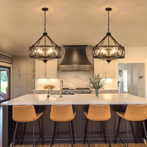 Black-Chandeliers-Dining-Room-Light-Fixtures-Farmhouse-Rustic-Industrial-6-Light-Pendant-Light-Kitchen-Island-for-Foyer-Entryway-Living-Room Black Chandeliers Dining Room Light Fixtures Farmhouse Rustic Industrial 6 Light Pendant Light Kitchen Island for Foyer Entryway Living Room