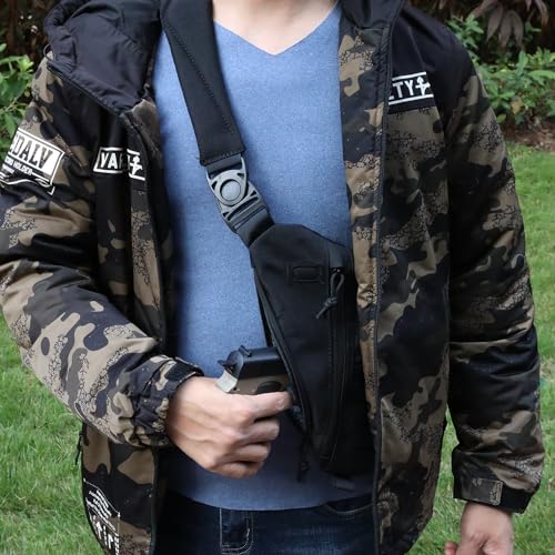 Crossbody Sling Bag, Anti Thief Conceal Carry Handgun Bag, Stealth Personal Pocket Bag Over Shoulder Backpack3