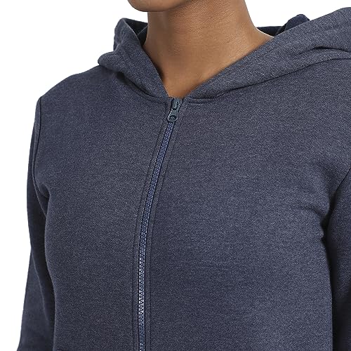 Image of PINACOLADA Women's Zip-Front Hoodie with Angled Open Pockets for Casual Wear | Hooded Neck | Long Sleeve | Zipper Closure | Cotton Sweatshirt Crafted with Comfort Fit for Everyday Wear