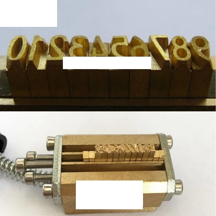 2 * 4 * 15mm Litery do tłoczenia na gorąco, Drukowanie taśmie termicznej, Czcionka alfabetyczna drukarki kodów daty ważności do biur i fabryk