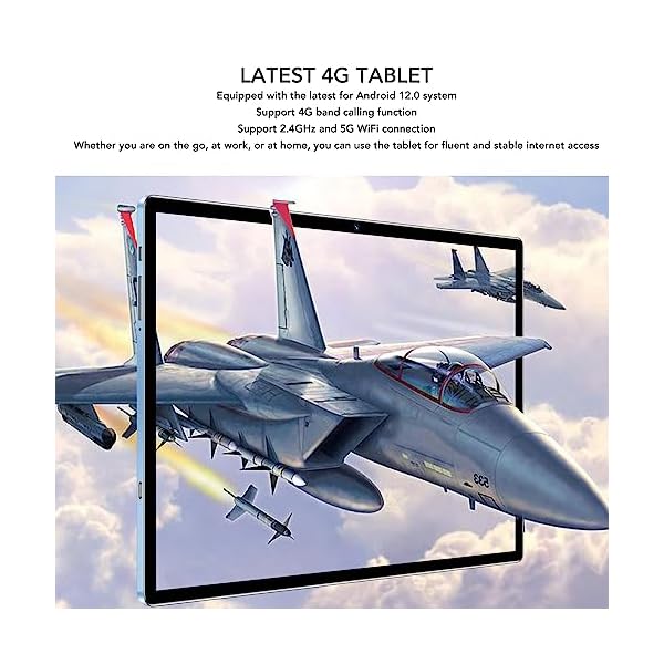 10,1 Zoll Tablet für Android 12, 8 GB RAM 256 ROM Octa Core Tablets, FHD Touchscreen und Zwei Lautsprecher, 5G WiFi 4G Netzwerk Tablet PC (EU-Stecker) – Bild 8