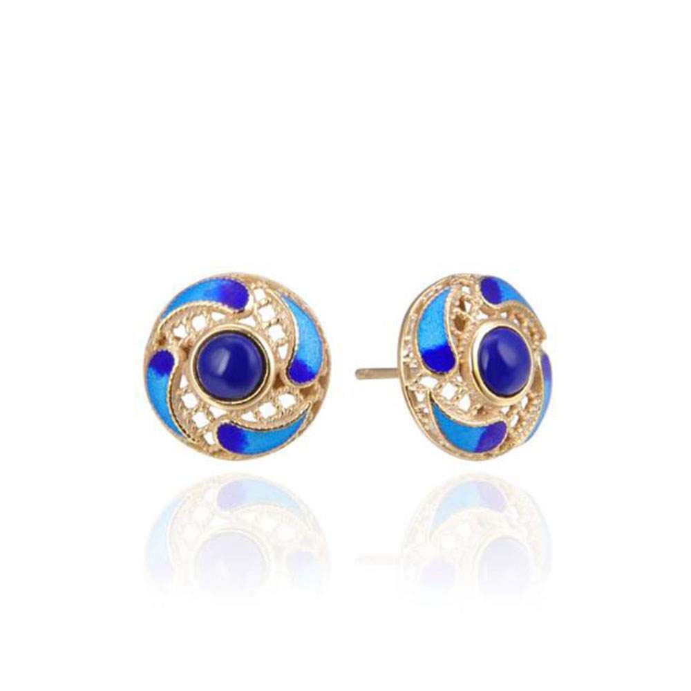 Pendientes S925 plata de ley cloisonné, el regalo de aniversario ideal
