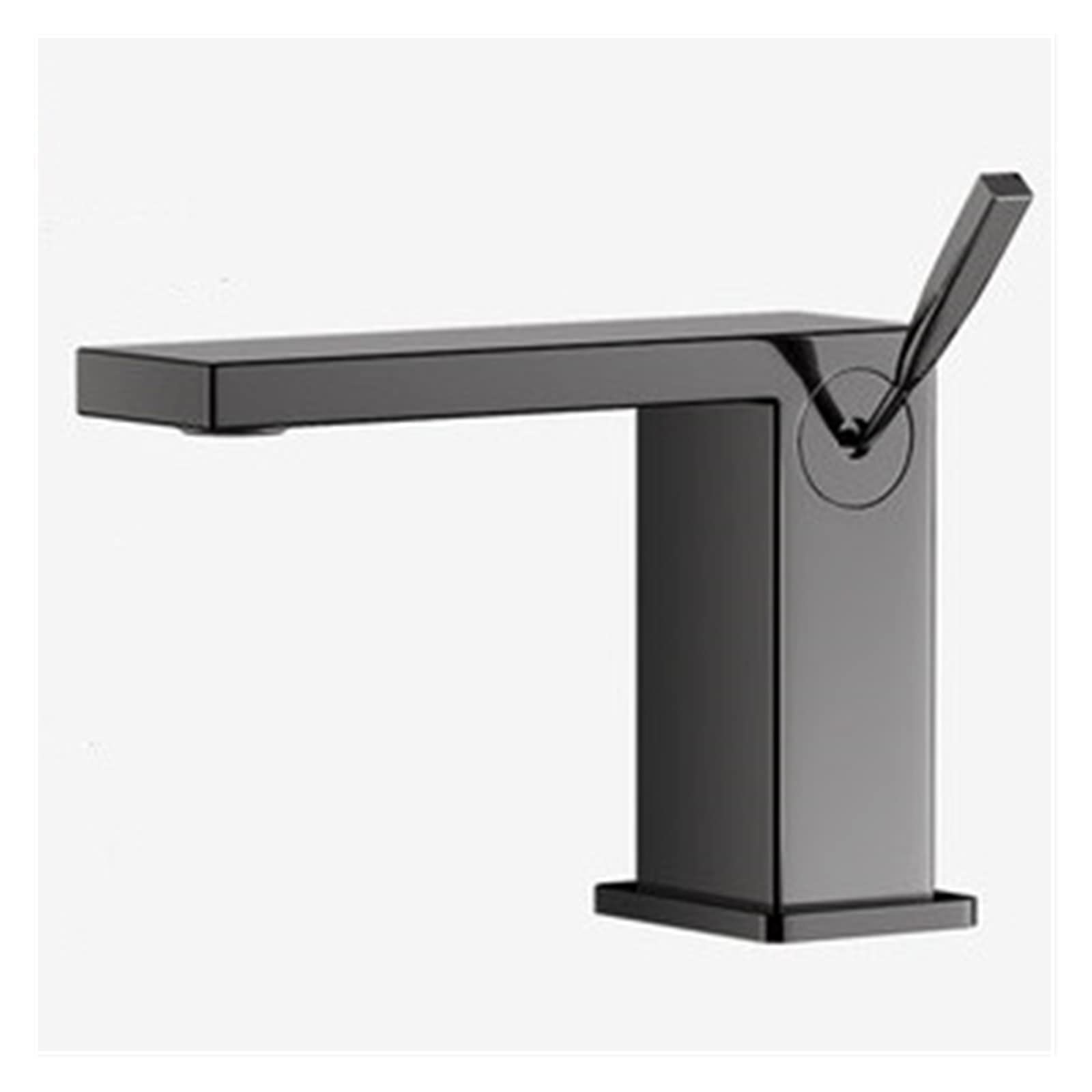 Mitigeur lavabo en laiton massif noble avec finition grise mate haut de gamme