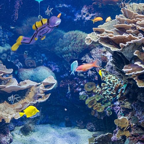 Image of Float Aquarium Scuba Diver Ornament and Nitrifying Balls set, Aquarium Decorations Diver with Filter Ball, Floating Fish Tank Accessories, Aquatic Turtle Enrichment Toys, Fish Tank Decor (S, Diver)